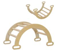 AIYAPLAY Arco de Escalada para Niños de 18-48 Meses Balancín para Bebés Carga 50 kg 68x42x36 cm Natural Aosom España