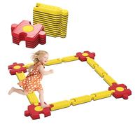 AIYAPLAY Barra de equilibrio infantil con 4 piedras de equilibrio, juguete sensorial para coordinación y estabilidad, tabla de equilibrio para interior y exterior, 3 - 8 años, color amarillo