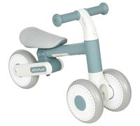 AIYAPLAY Bicicleta sin pedales para bebé 1-2 años Plegable, Asiento ajustable, Dirección limitada a 135°, Ruedas EVA silenciosas, 52x23x36,5 cm, Azul