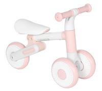 AIYAPLAY Bicicleta sin pedales para bebé 1-2 años plegable, asiento regulable, dirección limitada a 135°, neumáticos EVA silenciosos, 52x23x36,5cm, Rosa