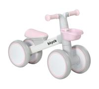 AIYAPLAY Bicicleta sin Pedales para Niños 12-36 Meses 56x27x39 cm Rosa | Bicicleta de Equilibrio, Asiento Ajustable, Cesta, 4 Ruedas Silenciosas, Carga 20 kg