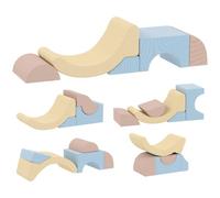 AIYAPLAY Bloques de Espuma 5 Piezas Grandes Bloques Blandos Azul | Bloques gigantes de escalada para niños, conjunto de bloques de construcción aspecto cuerda