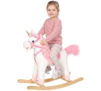 AIYAPLAY Caballito Balancín Bebés Unicornio Sonidos Cascos/Relinchos Blanco | Caballo Balancín, Boca y Cola Móviles, Regalo para Niños y Niñas de 1 a 3 Años