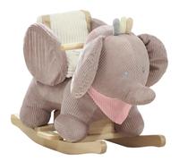 AIYAPLAY Caballito Balancín para Bebés con Sonido para 18-36 Meses Marrón | Sonido de Elefante, Cinturón de Seguridad de 3 Puntos, Caballo Juguete, Base de Madera de Álamo