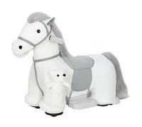 Aiyaplay Caballito Eléctrico Con Música Batería 6v Ruedas Silenciosas Blanco
