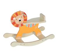 AIYAPLAY Caballo balancín para niños, Juguete balancín de Madera de león para bebés con Manillar y Base Estable, para Interior y Exterior, Regalo para niños y niñas de 2 a 5 años, Naranja