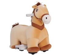 AIYAPLAY Caballo eléctrico con música para niños 18-36 meses Batería 6V Marrón
