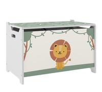 AIYAPLAY Caja de Almacenaje Juguetes 53L Baúl Juguetes Infantil con Tapa Abatible y Pistón de Gas para Sala de Juegos Verde