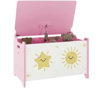 AIYAPLAY Caja de Almacenaje Juguetes Baúl Infantil 53L Tapa Abatible Rosa | Organizador Juguetes, Pistón de Gas, para Niños y Niñas, Libros y Ropa, Guardería Sala de Juegos Dormitorio