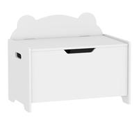 AIYAPLAY - Caja de juguete infantil con tapa abatible, baúl de almacenamiento infantil, diseño de oso, bisagra de seguridad, almacenamiento de juguete para niñas niños de 3 a 8 años, 60 x 38 x 48 cm