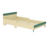 AIYAPLAY Cama de suelo infantil 90x190 cm con barrera de seguridad, incluye somier, para niños y niñas de 3 a 10 años - verde