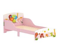 AIYAPLAY Cama Infantil, Cama de Suelo para niños, diseño Animal, 140 x 70 cm con Paneles Laterales Altos y somier de láminas de Madera, diseño bajo Seguro, fácil de Montar, Rosa