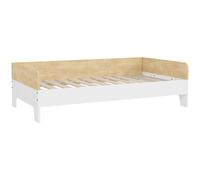 AIYAPLAY Cama para Niños de +3 Años 140x70 cm Cama Infantil de Madera Carga 80 kg para Dormitorio Blanco y Natural