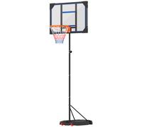 AIYAPLAY Canasta de baloncesto para niños, altura ajustable de 210-260 cm exterior e interior con ruedas, base de contrapeso, Azul Aosom España