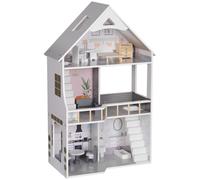 AIYAPLAY Casa de Muñecas con Muebles y Accesorios de 3 Pisos Juguete para Niños y Niñas a Partir de 3 Años Gris