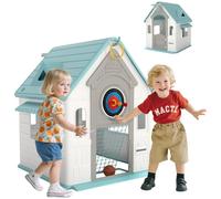 Aiyaplay Casita Infantil Exterior E Interior 5 En 1 Beige