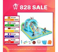 AIYAPLAY Castillo Hinchable Grande Acuático 7 en 1 Niños 426x360x198 cm