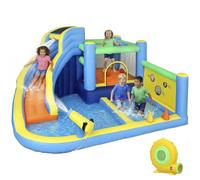 AIYAPLAY Castillo Hinchable Acuático 8 en 1 Soplador 550W 350x320x190 cm