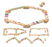 AIYAPLAY Circuito de Vigas de Equilibrio de Madera para Niños de +3 Años para Entrenamiento de Equilibrio Multicolor