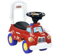 AIYAPLAY Coche Correpasillos para Niños de 18-36 Meses, Diseño de Camión de Bomberos, Correpasillos con 3 Luces, Música, Compartimento de Almacenaje y Volante, 49x24x42 cm, Rojo