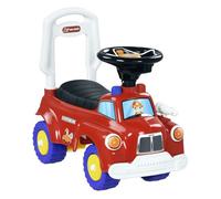 AIYAPLAY Coche Correpasillos para Niños de 18-36 Meses, Diseño de Camión de Bomberos, Correpasillos con 3 Luces, Música, Compartimento de Almacenaje y Volante, 49x24x42 cm, Rojo
