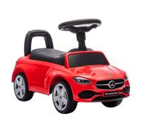 Aiyaplay coche correpasillos para niños de 18-36 meses mercedes-benz clase c, correpasillos con bocina, volante, sonidos de motor y espacio de almacenaje, 65x28x39 cm, rojo
