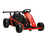 AIYAPLAY Coche eléctrico GoKart kart eléctrico para niños 2 x 24 V motores modo derrape a 13 km/h 119 x 77 x 54 cm rojo Aosom España