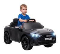 AIYAPLAY Coche Eléctrico Infantil 12V Audi A5L con Licencia, con Mando a Distancia, 2 Motores, Suspensión en 4 Ruedas, 2 Puertas con Cierre, Luces LED, Música y USB, Negro, 3-6 Años