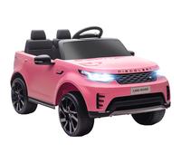 AIYAPLAY - Coche eléctrico infantil Land Rover Discovery con licencia oficial, 12 V, mando a distancia 2,4 G, 2 motores, vehículo con arranque progresivo, puerto USB, música, faros LED, bocina, rosa