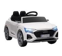 AIYAPLAY Coche Eléctrico para Niños 12V con Mando a Distancia 2.4G, Música MP3 y Claxon, Faros, 4 Ruedas con Muelles, 3-5 km/h, para Niños de 3-6 Años, Blanco