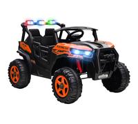 AIYAPLAY Coche Eléctrico para Niños 3-8 Años 24V 2 Plazas, Doble Motor, Mando a Distancia y Arranque Suave, Naranja