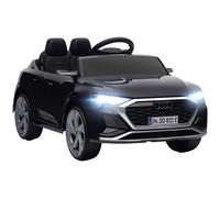 AIYAPLAY Coche Eléctrico para Niños Audi Q8 etron sportback con Batería 12V Mando a Distancia Faros Bocina y Música Negro