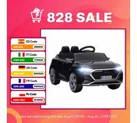 AIYAPLAY Coche Eléctrico para Niños Audi Q8 etron sportback con Licencia Mando a Distancia Faros Bocina y Música Gris Negro