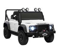 AIYAPLAY Coche Eléctrico para Niños con Licencia Land Rover 12V Coche de Batería para Niños con Control Remoto Sistema de Suspensión USB MP3 Velocidad Ajustable Faros Blanco