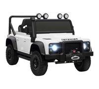 AIYAPLAY Coche Eléctrico para Niños con Licencia Land Rover 12V Control Remoto Sistema de Suspensión USB MP3 Faros Blanco