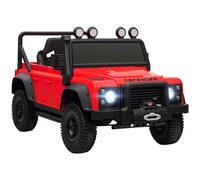 AIYAPLAY Coche Eléctrico para Niños con Licencia Land Rover 12V Control Remoto Sistema de Suspensión USB MP3 Faros Rojo