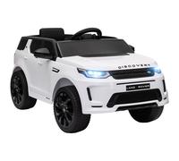 AIYAPLAY Coche Eléctrico para Niños con Licencia Land Rover Discovery Sport Batería 12V Mando a Distancia Faros y Música Blanco