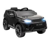 AIYAPLAY Coche Eléctrico para Niños con Licencia Land Rover Discovery Sport Batería 12V Mando a Distancia Faros y Música Negro
