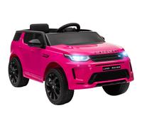 AIYAPLAY Coche Eléctrico para Niños con Licencia Land Rover Discovery Sport con Batería 12V Mando a Distancia Faros y Música Rosa