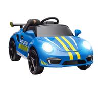 AIYAPLAY Coche Eléctrico para Niños con Licencia RUF CTR 3 Clubsport, Coche de Batería 12V con Mando a Distancia 2,4 G, Motor Doble, Música Inalámbrica, Sirena, Bocina, Ruedas Auxiliares y Faros, Azul