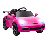AIYAPLAY Coche Eléctrico para Niños con Licencia RUF CTR 3 Clubsport Mando a Distancia Motor Doble Ruedas Auxiliares Rosa