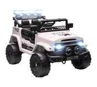 AIYAPLAY Coche eléctrico para niños de 3-5 años, Coche eléctrico todoterreno de 12V para niños con 2 motores, suspensión, mando a distancia, USB, música, inalámbrico, cinturón, faros y claxon, 3-5