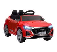 AIYAPLAY Coche Eléctrico para Niños de +3 Años Audi Q8 Etron sportback Carro Eléctrico Infantil con Batería 12V Mando a Distancia Ruedas con Suspensión de Muelles Faros Bocina y Música Rojo
