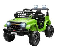 AIYAPLAY Coche Eléctrico para Niños de +3 Años Coche Eléctrico Infantil de Batería 12V con Mando a Distancia Velocidad Ajustable USB Faros Bocina Verde
