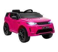 AIYAPLAY Coche Eléctrico para Niños de +3 Años con Licencia Land Rover Discovery Sport Carro Eléctrico Infantil con Batería 12V Mando a Distancia Arranque Lento Faros Bocina y Música Rosa