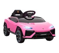 Aiyaplay - Coche Eléctrico Lamborghini Batería 12V con Mando a Distancia - Rosa