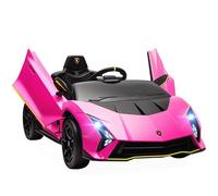 AIYAPLAY Coche Eléctrico para Niños de +3 Años Lamborghini 12V Rosa