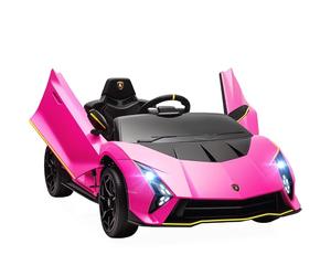 AIYAPLAY Coche Eléctrico para Niños de +3 Años Lamborghini 12V Rosa