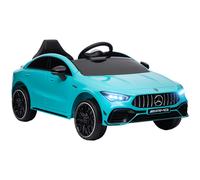 AIYAPLAY Coche Eléctrico para Niños de +3 Años Mercedes-AMG CLA 45 con Batería 12V Mando a Distancia Faros Bocina Música Azul