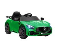 AIYAPLAY Coche Eléctrico para Niños de +3 Años Mercedes-Benz AMG GTR Carro Eléctrico Infantil con Batería 12V Mando a Distancia Faros Bocina Música MP3 Arranque Lento y Pantalla Verde